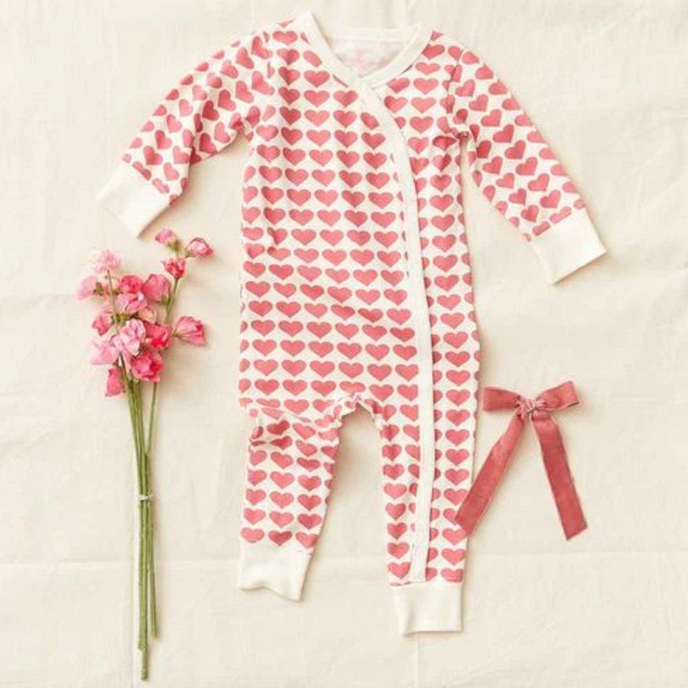 Pink Chicken Heart Onsie 0-3 months